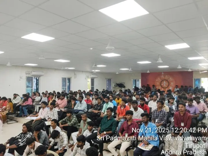 Students gathered for a campus training session